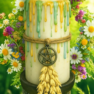 Beltane Full Moon Candle